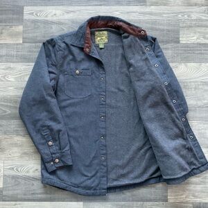 Anchorage Expedition Snap Up Fleece Lined Shacket Shirt Jacket Men’s MEDIUM Grey